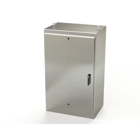 Saginaw Control & Engineering 1/4 Turn Latch, 3 Point Latch with Padlock/Keylock Handle Electrical Enclosures, 60 in H, 24 in D SCE-60EL3624SS6FS